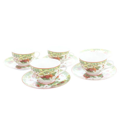 Hermes Pythagoras Cup & So Sa 5 Set White MW with Floral