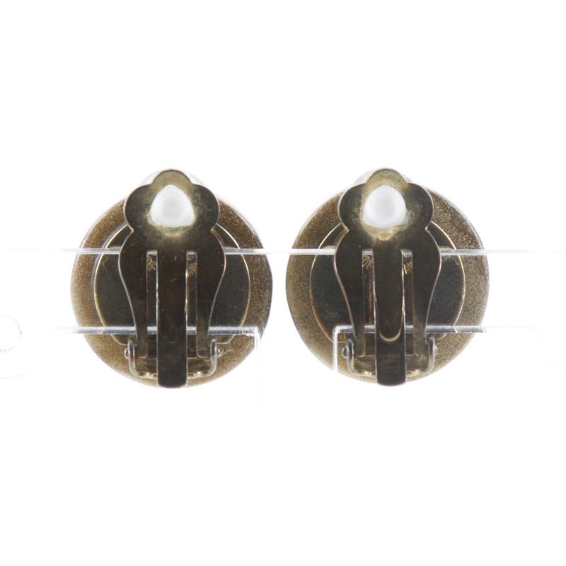 Chanel Clover Plastic Gold Plated 01c Earrings