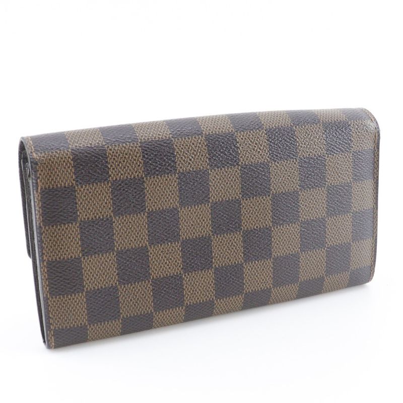 Louis Vuitton Portefeuille Sarah Damier Canvas Brown Wallet