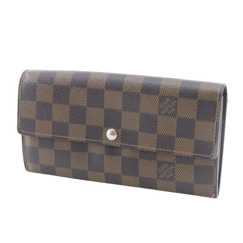 Louis Vuitton Portefeuille Sarah Damier Canvas Brown Wallet