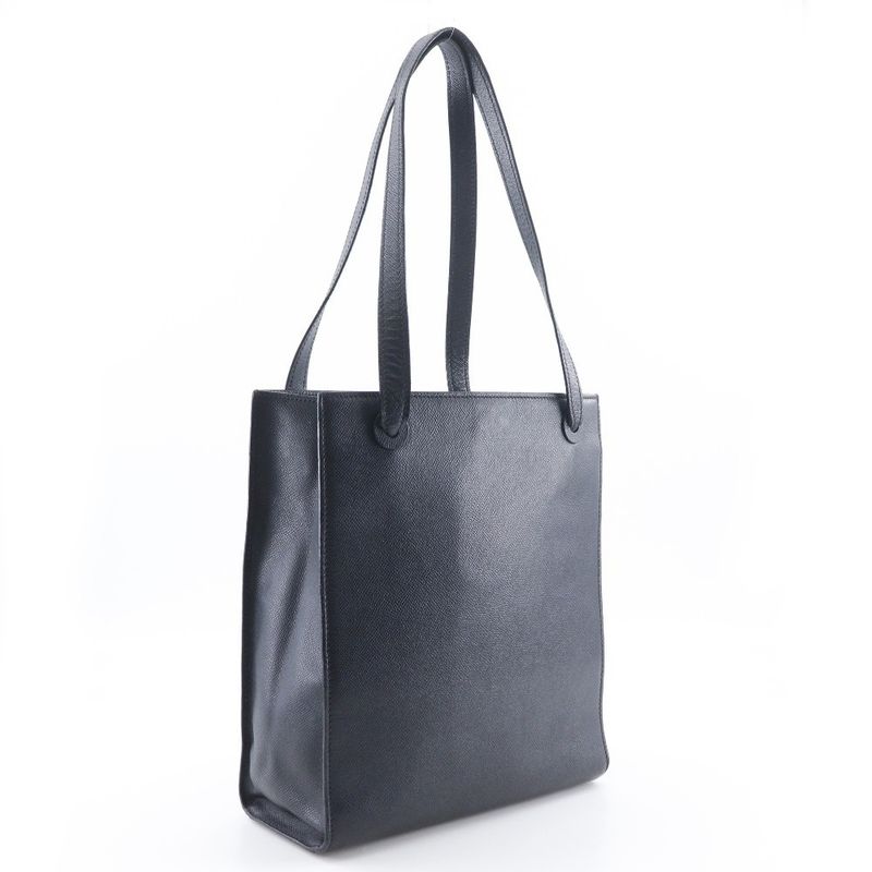 Chanel Logo Caviar Leather Black Tote