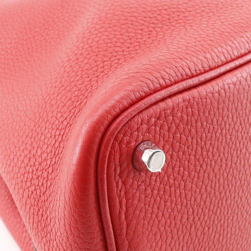 Hermes Picotin Lock 18 PM Taurillon Clemence Red D Handbag