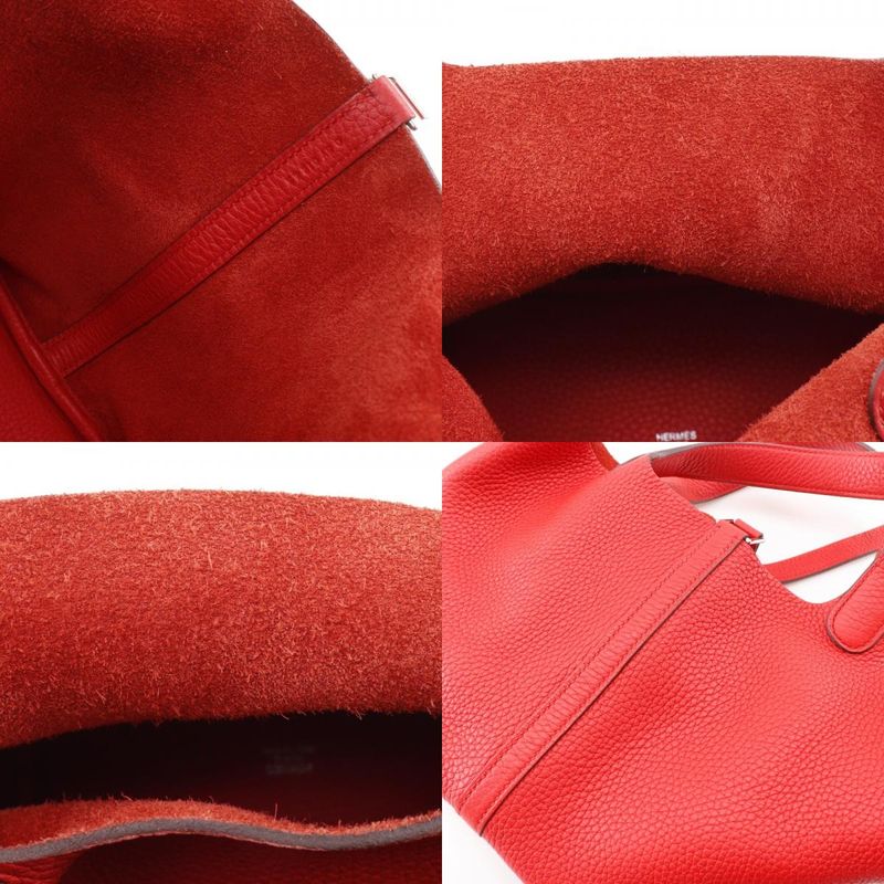 Hermes Picotin Lock 18 PM Taurillon Clemence Red D Handbag
