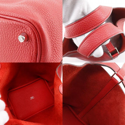 Hermes Picotin Lock 18 PM Taurillon Clemence Red D Handbag