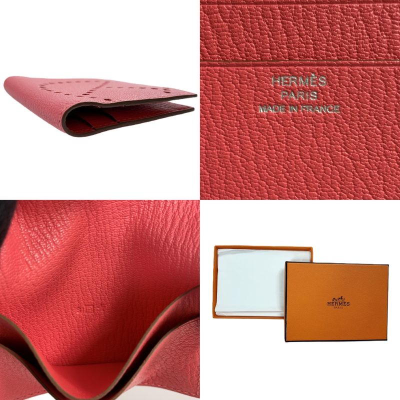 Hermes Evelyne Chevre Pink Card Case
