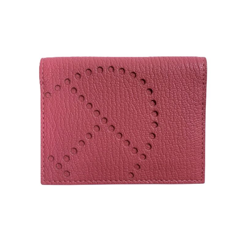 Hermes Evelyne Chevre Pink Card Case