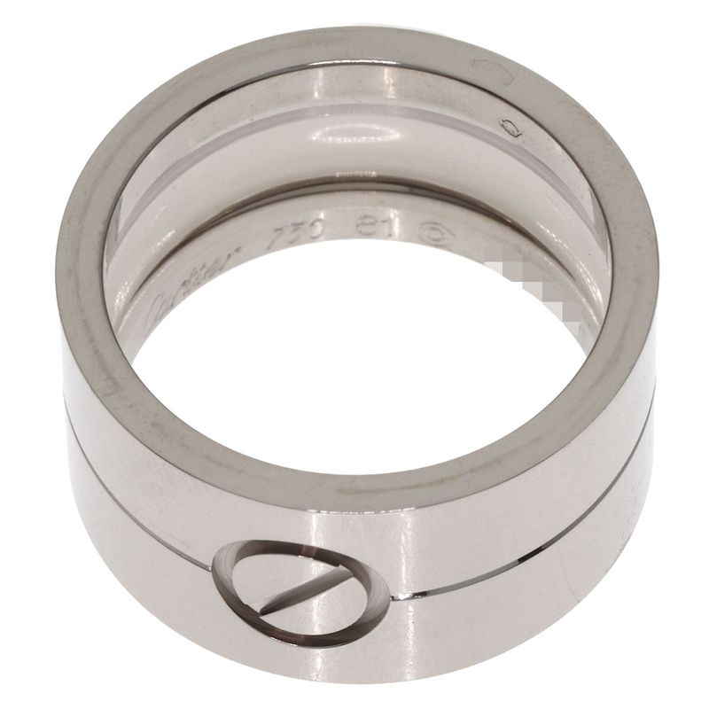 Cartier High Love Ring 61 18k White Gold