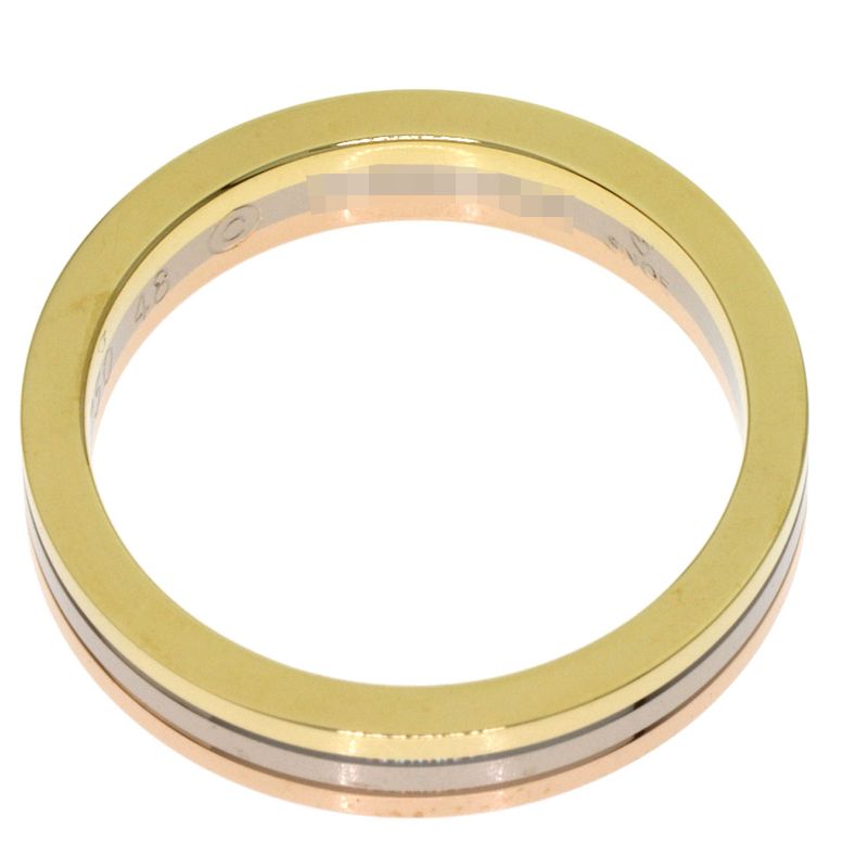 Cartier Three Color 48 Ring 18k Yellow Gold 18k White Pink