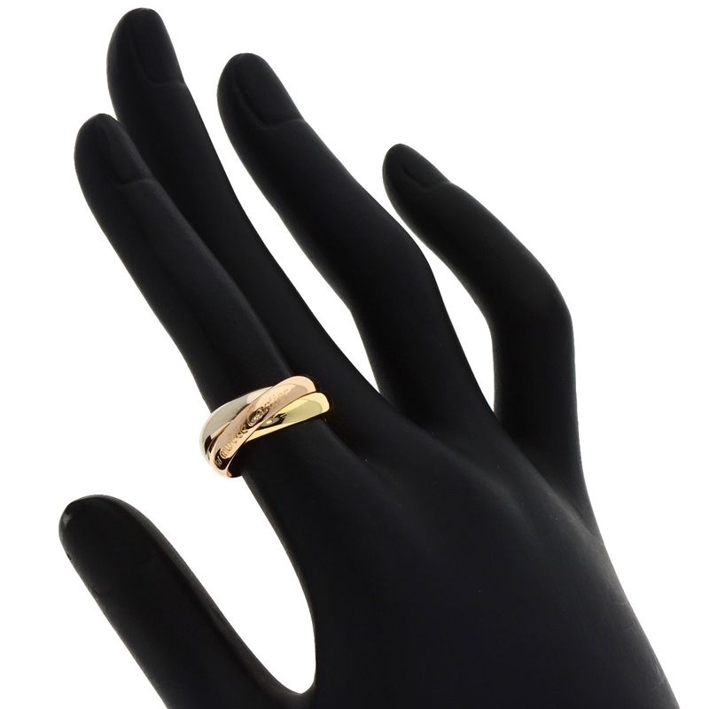 Cartier Trinity 49 Ring 18k Yellow Gold 18k White Pink