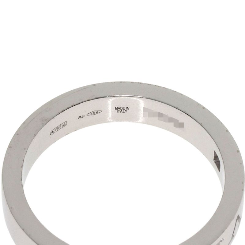 Bvlgari Double Logo Diamond Ring 18k White Gold