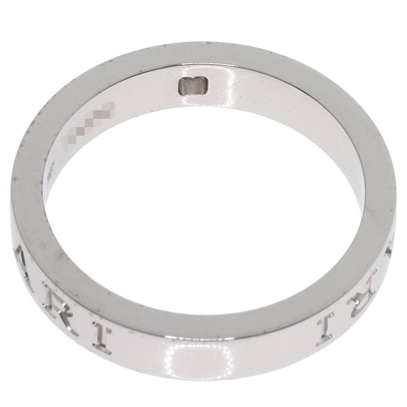 Bvlgari Double Logo Diamond Ring 18k White Gold