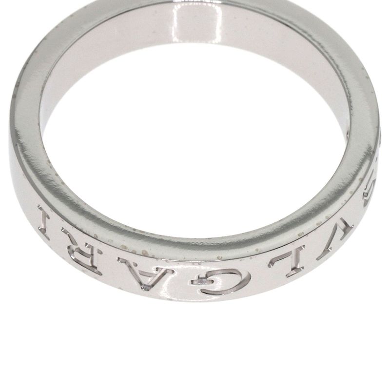 Bvlgari Double Logo Diamond Ring 18k White Gold