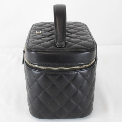Chanel Quilted Vanity Bag Lambskin Black High Bag