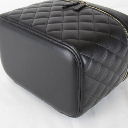 Chanel Quilted Vanity Bag Lambskin Black High Bag