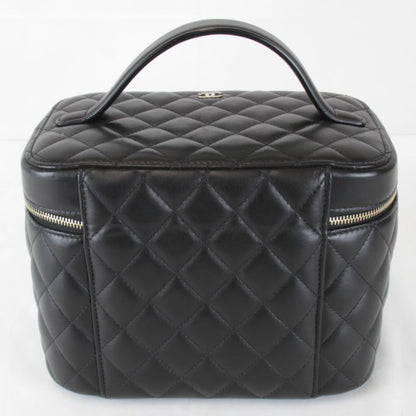 Chanel Quilted Vanity Bag Lambskin Black High Bag