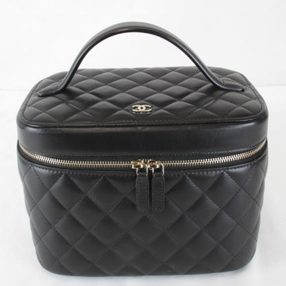 Chanel Quilted Vanity Bag Lambskin Black High Bag