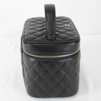 Chanel Quilted Vanity Bag Lambskin Black High Bag