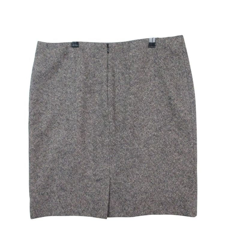Hermes Gaultier Era Skirt Tight Mini Length Cashmere Blend Wool Angora 36 S Gray