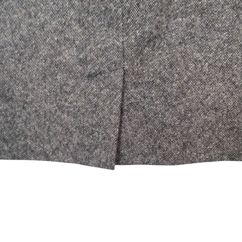 Hermes Gaultier Era Skirt Tight Mini Length Cashmere Blend Wool Angora 36 S Gray