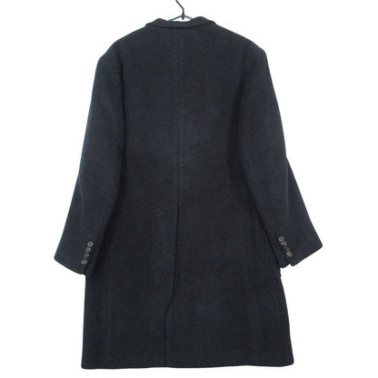 Prada Long Coat Jacket Chesterfield Wool Vintage 50 L Black