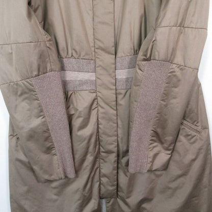 Brunello Cucinelli Coat Jacket Cashmere Knit Switch Stand Collar 44 L Beige
