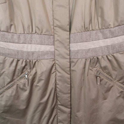 Brunello Cucinelli Coat Jacket Cashmere Knit Switch Stand Collar 44 L Beige
