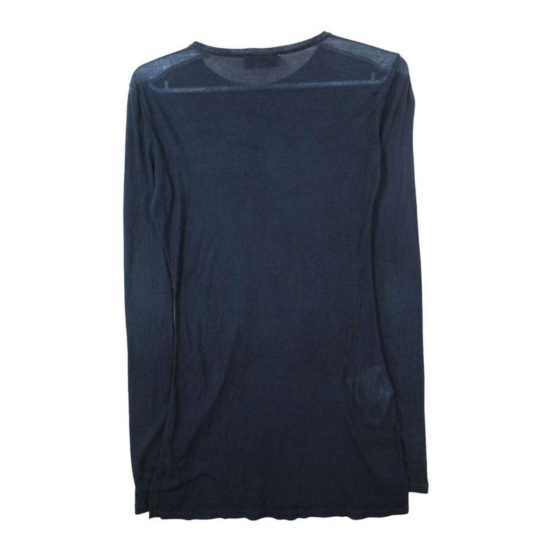 Miu Ribbed Jersey Dress One Point Logo Navy XS