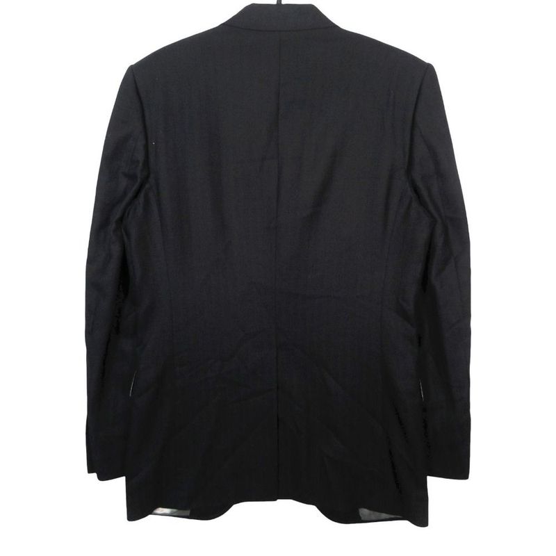 Dolce & Gabbana Cashmere Herringbone Pattern Tweed Jacket Black 48