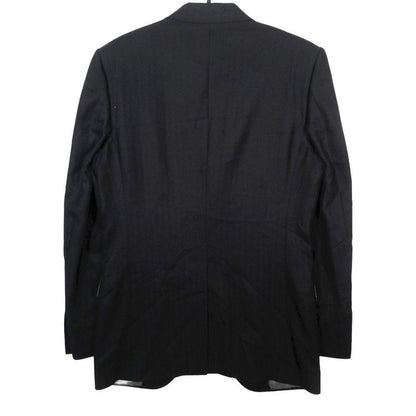 Dolce & Gabbana Cashmere Herringbone Pattern Tweed Jacket Black 48