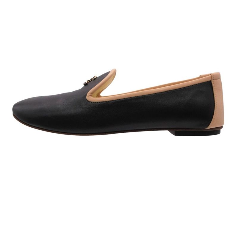 Chanel CC Logo Flat Shoes Black 36c