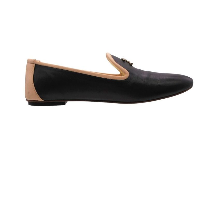 Chanel CC Logo Flat Shoes Black 36c