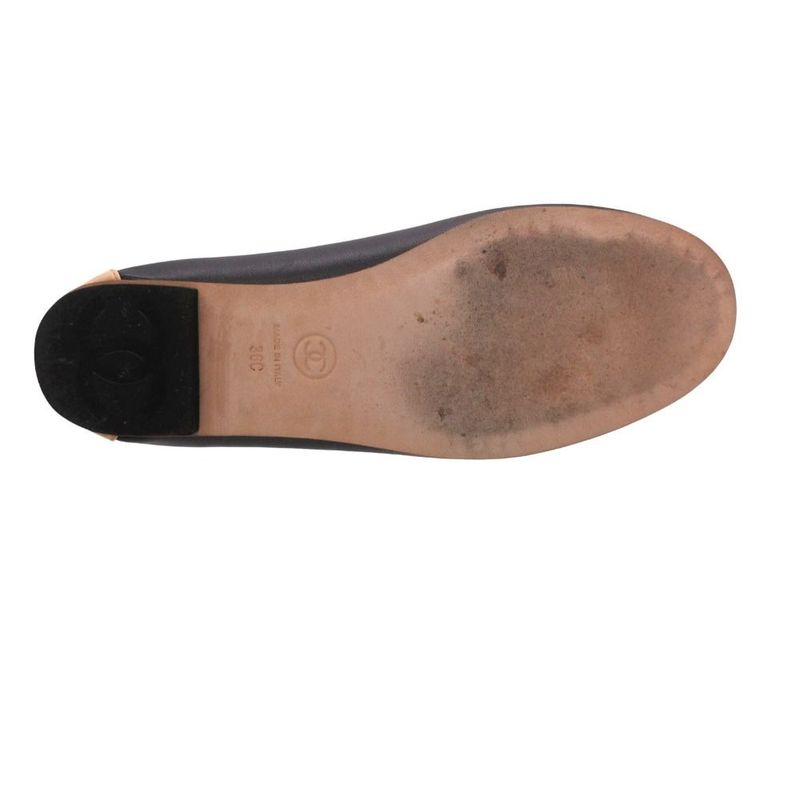 Chanel CC Logo Flat Shoes Black 36c