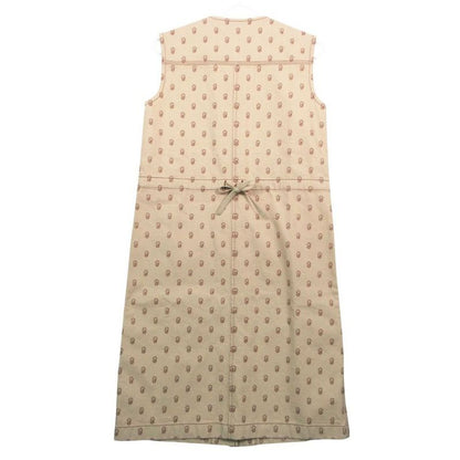 Hermes Collier de Chien Pattern Sleeveless Denim Dress Series Button 34 XS