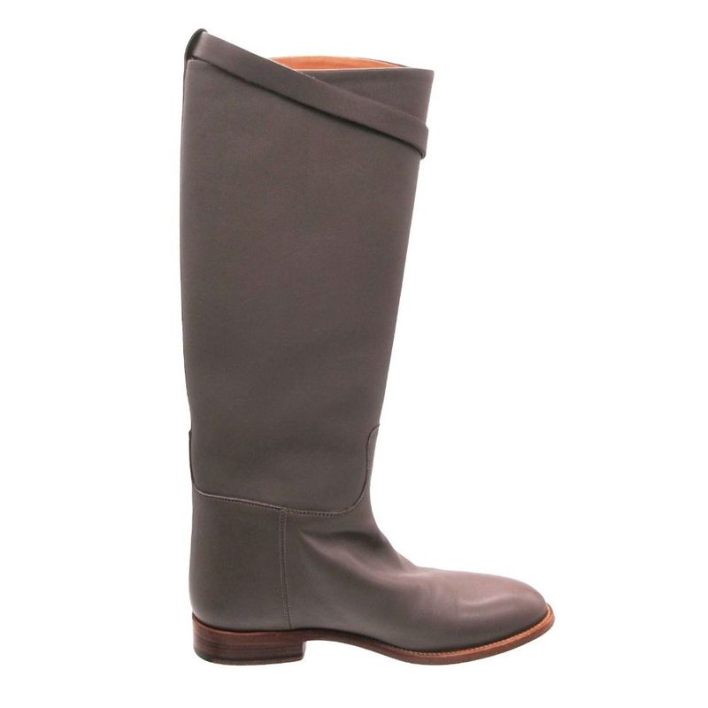 Hermes Kelly Jumping Boots Long Shoes Gray 35