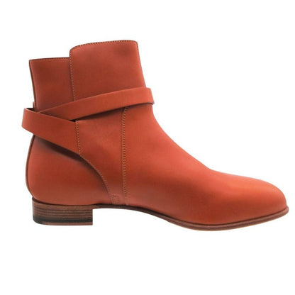 Hermes Neo Short Boots Shoes Brown Silver Kelly 38