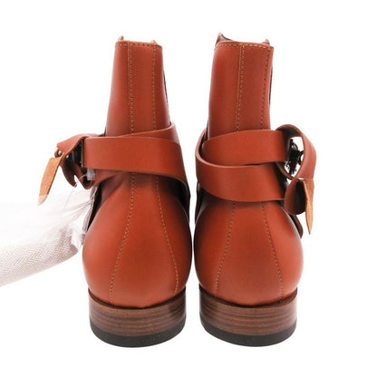 Hermes Neo Short Boots Shoes Brown Silver Kelly 38