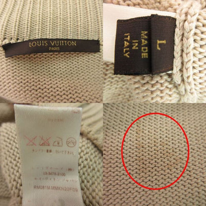 Louis Vuitton Driver's Knit Jacket Outer Zip Up L Beige