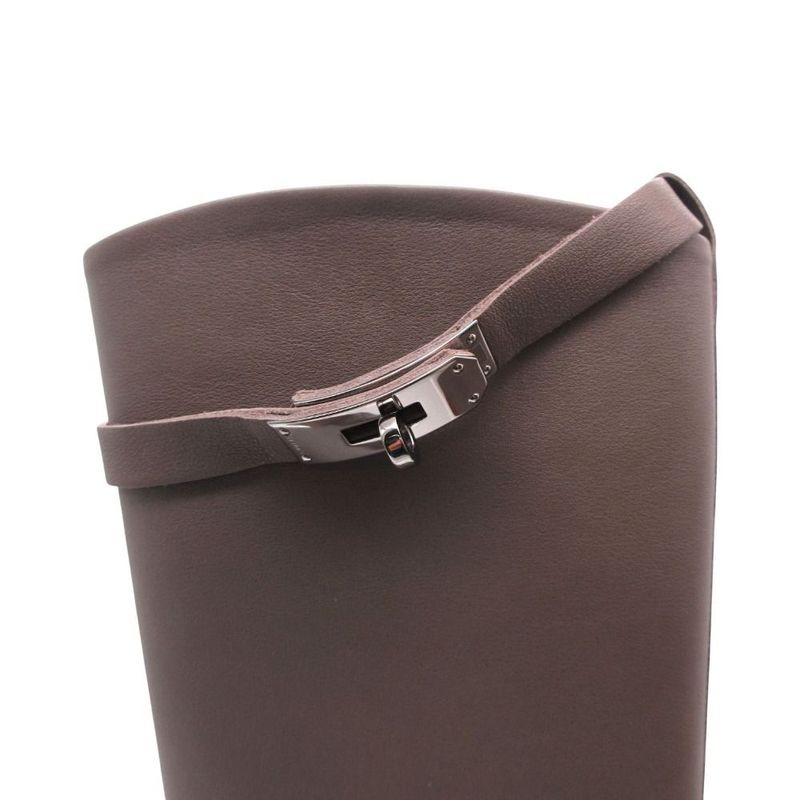 Hermes Kelly Jumping Boots Long Shoes Gray 35