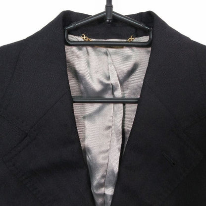 Dolce & Gabbana Cashmere Herringbone Pattern Tweed Jacket Black 48
