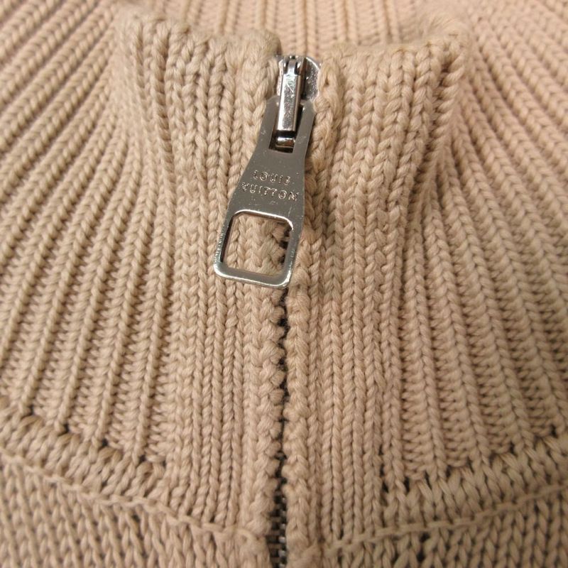 Louis Vuitton Driver's Knit Jacket Outer Zip Up L Beige