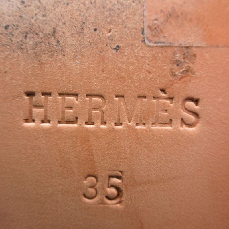 Hermes Kelly Jumping Boots Long Shoes Gray 35