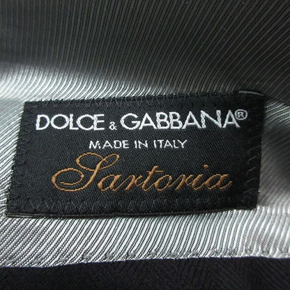 Dolce & Gabbana Cashmere Herringbone Pattern Tweed Jacket Black 48