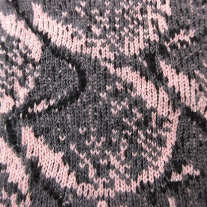 Prada Long Knit Gloves Gray Light Pink Pouch