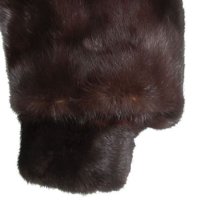 Celine Mink Real Fur Shawl Collar Coat Black