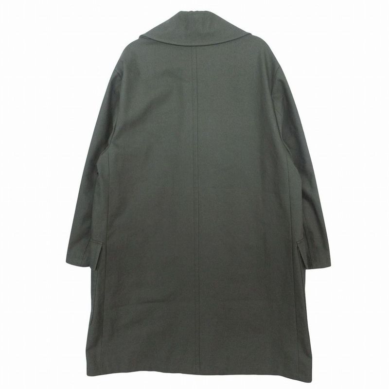 Hermes Single Trench Coat Outer Khaki 48