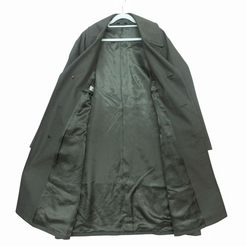 Hermes Single Trench Coat Outer Khaki 48