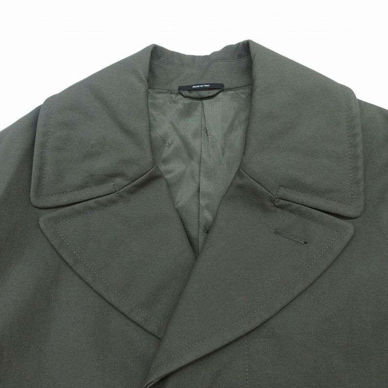 Hermes Single Trench Coat Outer Khaki 48