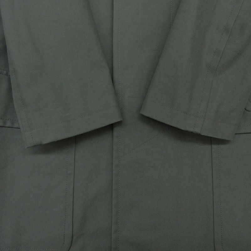 Hermes Single Trench Coat Outer Khaki 48