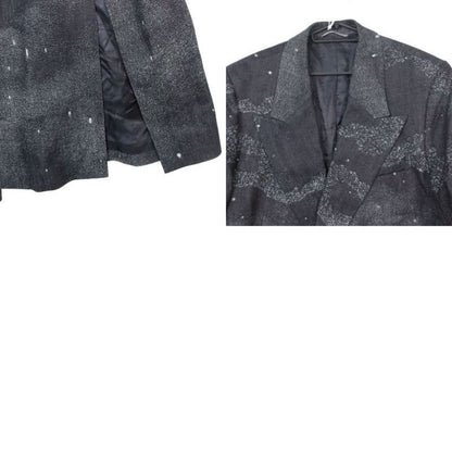 Dior Homme Sod Color Nebula Coat Double Breasted Peaked Lapel 50