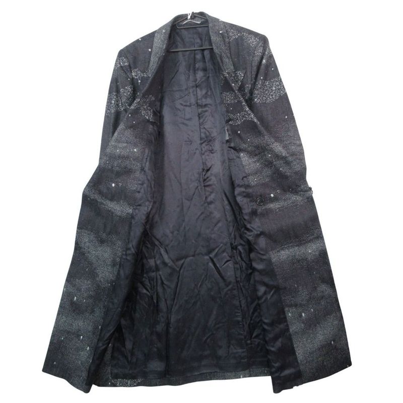 Dior Homme Sod Color Nebula Coat Double Breasted Peaked Lapel 50